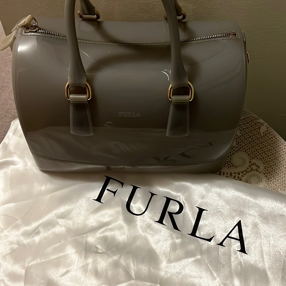 Oyster Grey Furla Jelly Bag